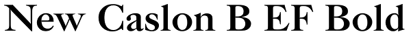 New Caslon B EF Bold Font