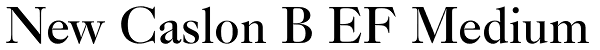 New Caslon B EF Medium Font