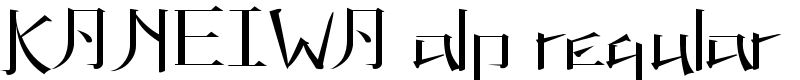 KANEIWA alp regular Font