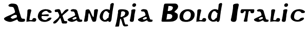 Alexandria Bold Italic Font