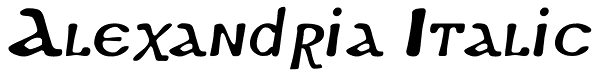Alexandria Italic Font
