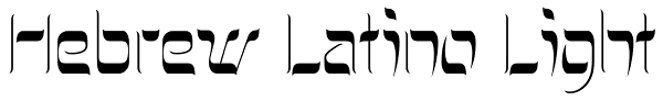 Hebrew Latino Light Font