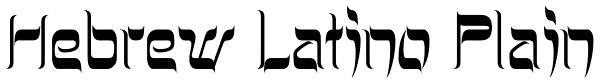 Hebrew Latino Plain Font