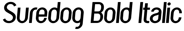 Suredog Bold Italic Font