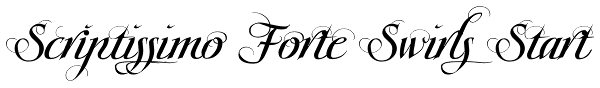 Scriptissimo Forte Swirls Start Font