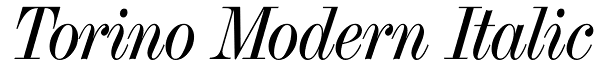 Torino Modern Italic Font