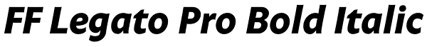 FF Legato Pro Bold Italic Font