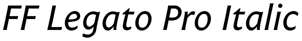 FF Legato Pro Italic Font