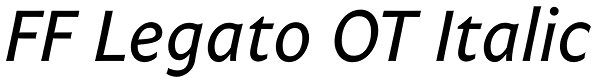 FF Legato OT Italic Font