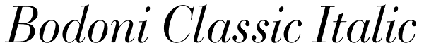 Bodoni Classic Italic Font