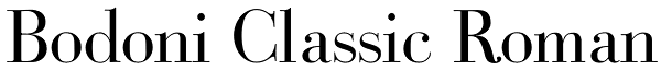 Bodoni Classic Roman Font