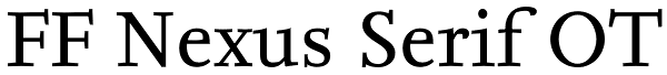 FF Nexus Serif OT Font
