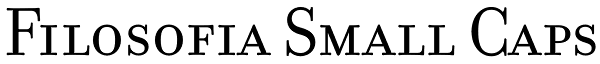 Filosofia Small Caps Font