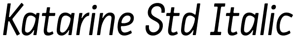 Katarine Std Italic Font