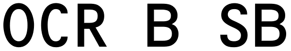 OCR B SB Font