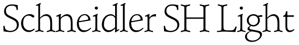 Schneidler SH Light Font