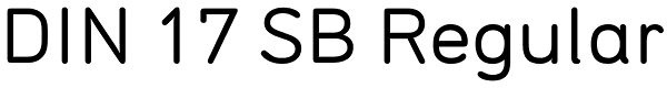 DIN 17 SB Regular Font