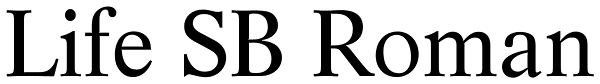 Life SB Roman Font