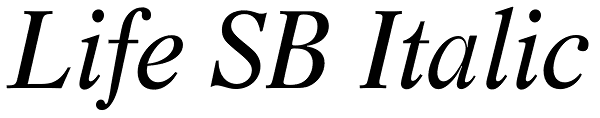 Life SB Italic Font