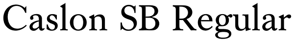 Caslon SB Regular Font