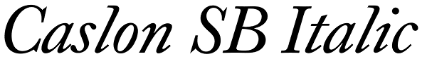 Caslon SB Italic Font