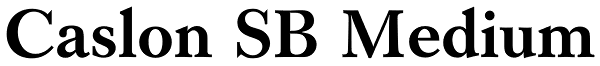 Caslon SB Medium Font