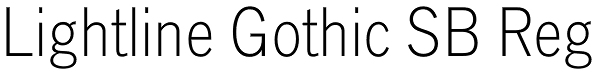 Lightline Gothic SB Reg Font