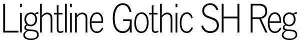 Lightline Gothic SH Reg Font