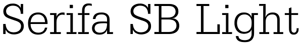 Serifa SB Light Font