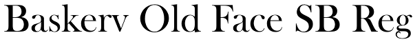 Baskerv Old Face SB Reg Font