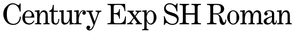 Century Exp SH Roman Font