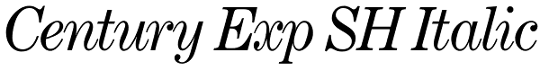 Century Exp SH Italic Font