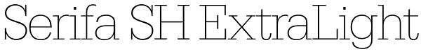 Serifa SH ExtraLight Font