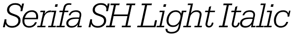 Serifa SH Light Italic Font