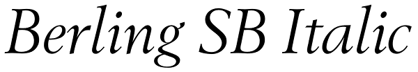 Berling SB Italic Font