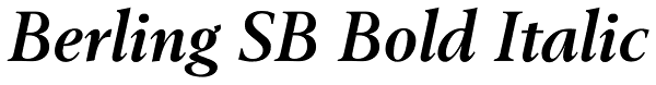 Berling SB Bold Italic Font