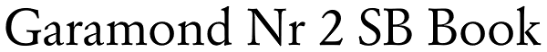 Garamond Nr 2 SB Book Font