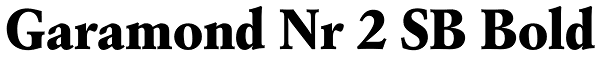 Garamond Nr 2 SB Bold Font