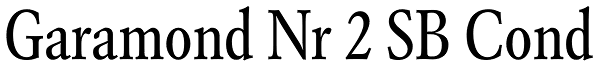 Garamond Nr 2 SB Cond Font