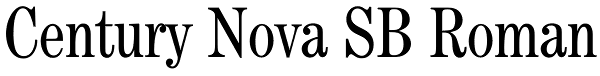 Century Nova SB Roman Font