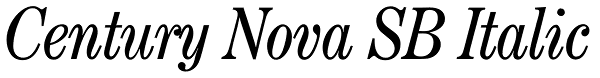 Century Nova SB Italic Font
