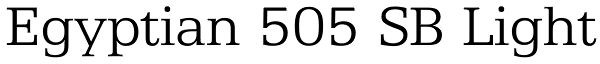 Egyptian 505 SB Light Font