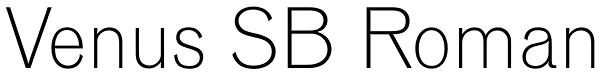 Venus SB Roman Font