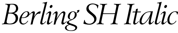 Berling SH Italic Font