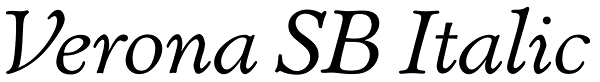 Verona SB Italic Font
