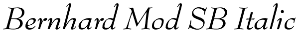 Bernhard Mod SB Italic Font