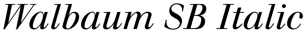 Walbaum SB Italic Font