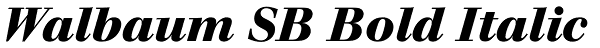 Walbaum SB Bold Italic Font