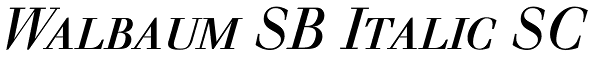 Walbaum SB Italic SC Font