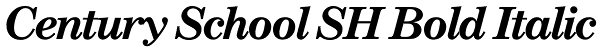 Century School SH Bold Italic Font
